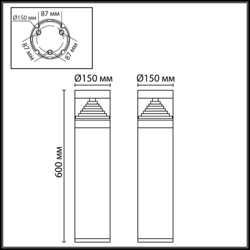 7140/20GL NATURE ODL25 669 Напольный светильник черный/металл IP65 LED 20W 672Лм 150° 3000K 85-265V HULK фото 3 7140/20GL NATURE ODL25 669 Напольный светильник черный/металл IP65 LED 20W 672Лм 150° 3000K 85-265V HULK фото 3