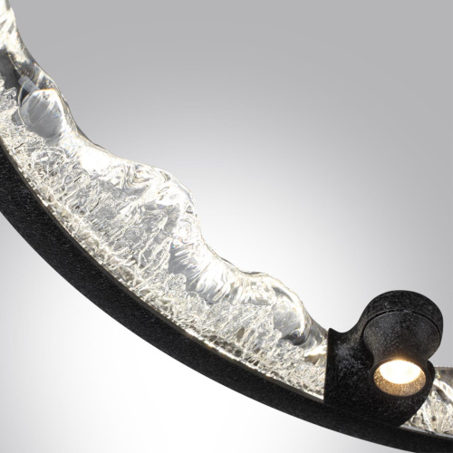 7001/44L HIGHTECH ODL25 000 Подвесной светильник черный ice crack/акрил разд. Вкл. с ПДУ IP20 LED 44W 1309Лм 3000/3800/4800K CRI > 90 CAYON фото 4