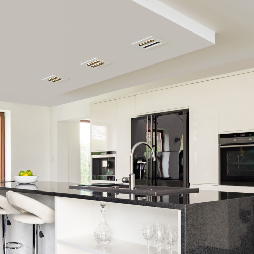 Встраиваемый точечный светодиодный светильник 9923 LED 20W 4200K белый/черный фото 4