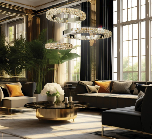 Люстра подвесная Elegance Gold FL1106-30P фото 3