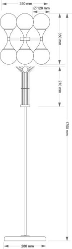 Напольный светильник KUTEK BARI BAR-LS-3(ZM) фото 2