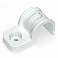 Крепеж-скоба пластиковая односторонняя для прямого монтажа STEKKER PMFB25G серая (упаковка 50 шт)