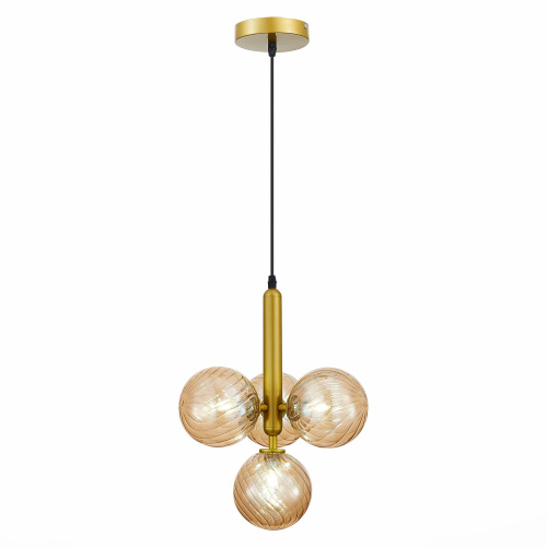 SLE220323-04 Светильник подвесной Золото/Янтарный G9 4*5W 4000K SALERNO фото 4