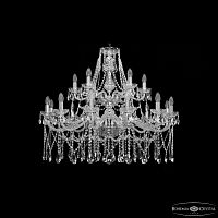 Люстра хрустальная 1413/12+6/360/2d Ni Bohemia Ivele Crystal (Богемия Ивеле Кристалл)