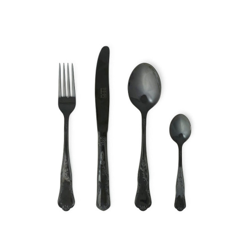 Набор столовых приборов Retro Black set of 24