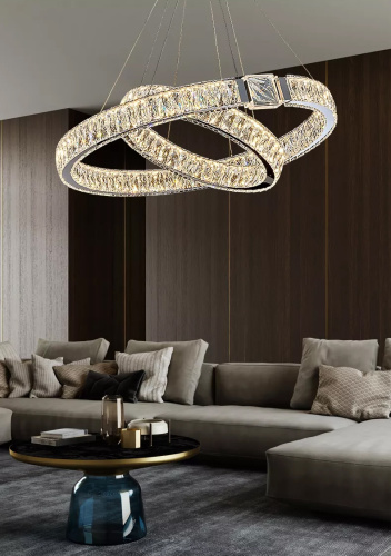 Люстра D8010P/2R/D800+600 silver фото 4 Люстра D8010P/2R/D800+600 silver фото 4