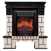 Электрокамин RealFlame Stone AO античный дуб с очагом Majestic Lux BL