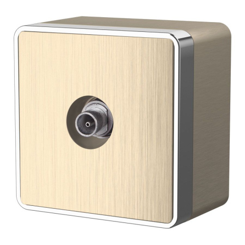 ТВ-розетка оконечная Gallant шампань рифленый W5083010 ТВ-розетка оконечная Gallant шампань рифленый W5083010