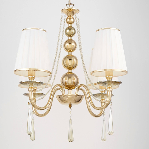 Хрустальная подвесная люстра Lumina Deco Fabione LDP 1200-4 F.GD фото 5