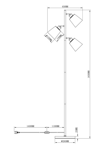 Торшер Moderli V3050-3F Floor фото 3