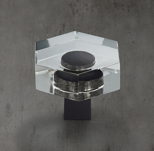 Ручка-кнопка Lambeth Crystal Hex. d.3.8 Bronze