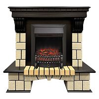 Электрокамин RealFlame Stone ML STD античный дуб c очагом Fobos Lux Black