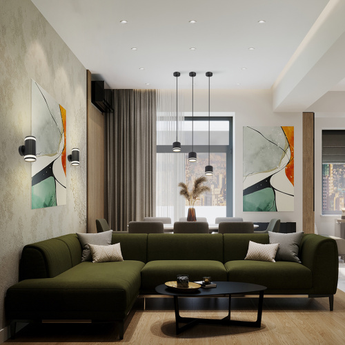 Светильник  настенный Feron HL3690 OLYMPUS 12W, 230V, 2*GX53, чёрный IP20 фото 4