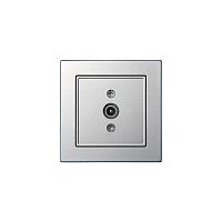 ТВ-розетка оконечная Liregus Epsilon серебро 28-1821