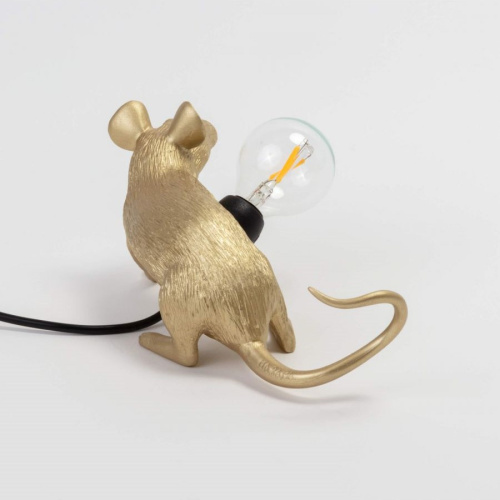 Настольная лампа Mouse Lamp Sitting GOLD USB фото 3
