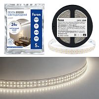 Лента светодиодная двухрядная, 288SMD(2835)/м 30Вт/м 24V 5000*20*1.8мм 4000К, IP20 , LS509 FERON