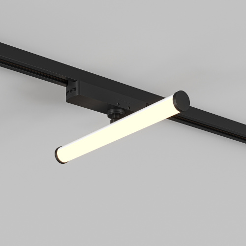 DK6438-BK Поворотный однофазный трековый светильник STROM со светодиодом L300mm 220V 10W 150° 3000K IP20 черный алюминий/акрил фото 5 DK6438-BK Поворотный однофазный трековый светильник STROM со светодиодом L300mm 220V 10W 150° 3000K IP20 черный алюминий/акрил фото 5