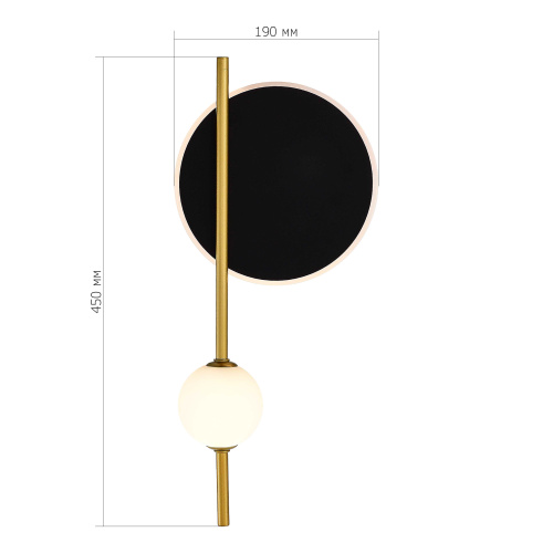 SL6507.431.02 Светильник настенный ST-Luce Шампань, Черный/Белый LED 1+1*9+4W 4000K DALI фото 2