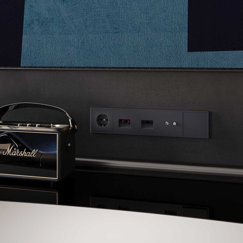 Розетка акустическая встраиваемая Voltum S70 4-местная, (графит) VLS060307 фото 6 Розетка акустическая встраиваемая Voltum S70 4-местная, (графит) VLS060307 фото 6