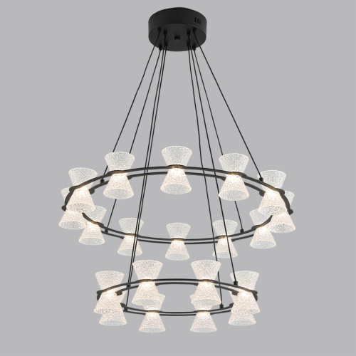 8341/70L LEDIO LN26 227 черный/прозрачный металл/акрил Люстра подвесная LED 70W 3000K 220V VINORA фото 3 8341/70L LEDIO LN26 227 черный/прозрачный металл/акрил Люстра подвесная LED 70W 3000K 220V VINORA фото 3