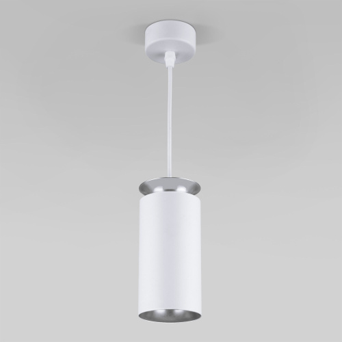 Подвесной светодиодный светильник DLS021 9+4W 4200К белый матовый/серебро фото 2