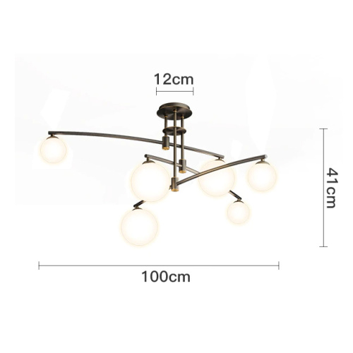 Потолочный светильник 8119P/6 black фото 4