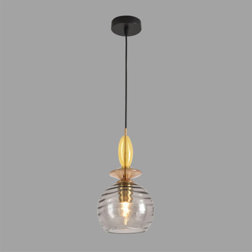 8299/1A MODERNI LN26 368 бронза/смоки/амбер/желтый, металл/стекло Подвес E27 1*40W 220V WALMA фото 3 8299/1A MODERNI LN26 368 бронза/смоки/амбер/желтый, металл/стекло Подвес E27 1*40W 220V WALMA фото 3