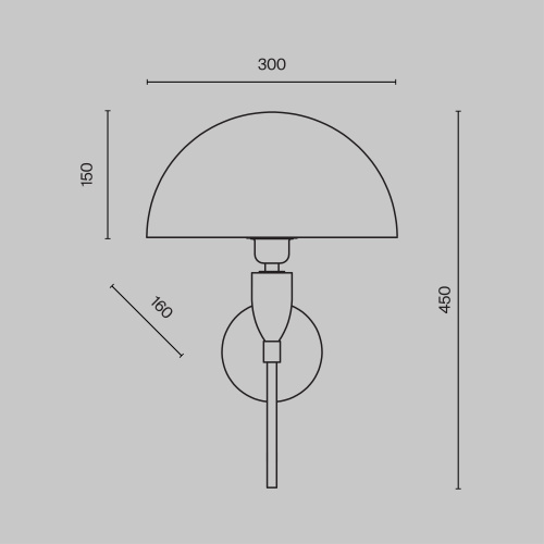 Настенный светильник (бра) Maytoni Z034WL-01BS фото 4