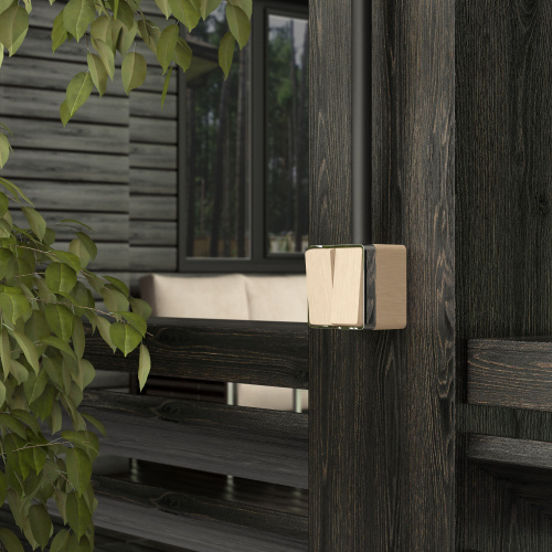 Выключатель двухклавишный влагозащищенный Gallant (шампань рифленый) W5020210 фото 3