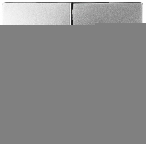 Лицевая панель ЭРА выключателя двухклавишного алюминий 12-6203-03 Б0047852 Лицевая панель ЭРА выключателя двухклавишного алюминий 12-6203-03 Б0047852