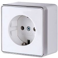 Розетка с заземлением Gallant белая W5071001