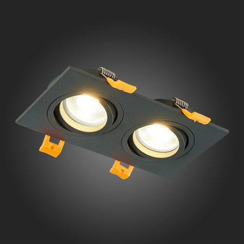 ST251.408.02 Св-к встр. Черный GU10 2*50W  IP20 L170xW92xH27 220V Без ламп Встраиваемые светильники фото 9