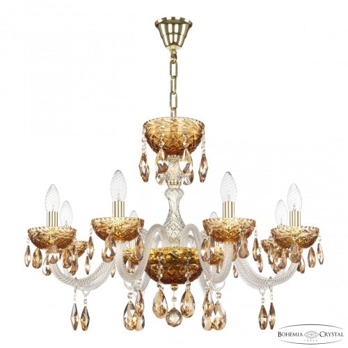 Люстра 5417/8/240 G Amber/M-1F K721 Bohemia Ivele Crystal (Богемия Ивеле Кристалл)