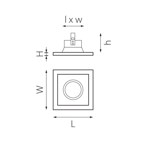 Комплект из светильника и рамки Lightstar Domino Quadro (214517+214507) D51707 фото 2