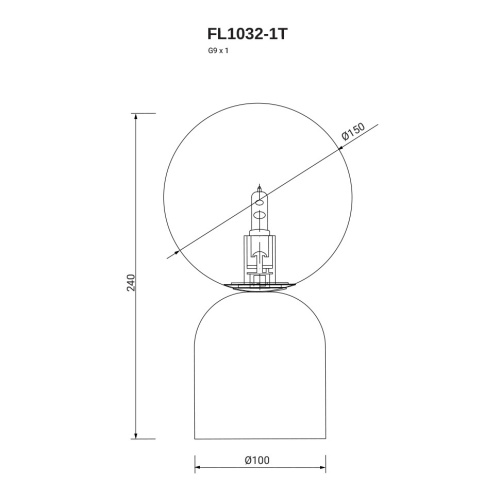 Настольная лампа Universo FL1032-1T фото 3