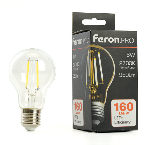 Лампа светодиодная Feron.PRO LB-1106 Шар E27 960LM 6W 175-265V 2700K фото 9 Лампа светодиодная Feron.PRO LB-1106 Шар E27 960LM 6W 175-265V 2700K фото 9