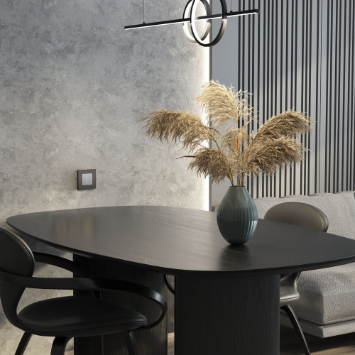 Рамка из поликарбоната на 1 пост Slab бронза софт W0012963 фото 2