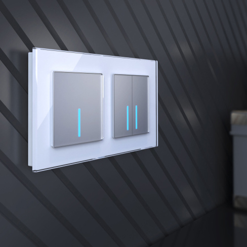 Сенсорный выключатель одноклавишный с подсветкой 1000 Вт серебряный W4510006 фото 5 Сенсорный выключатель одноклавишный с подсветкой 1000 Вт серебряный W4510006 фото 5