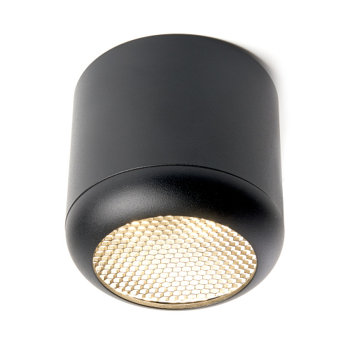 Светильник потолочный Feron HL365 Barrel ECHO 12W, 230V, GX53, чёрный, с антибликовой сеточкой фото 2