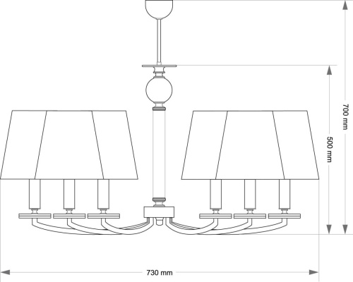 Подвесной светильник KUTEK ROSSANO ROS-ZW-6(BN/A) фото 3