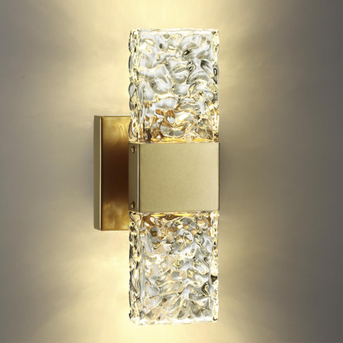 4364/5WL HIGHTECH ODL23 433 матовое золото/металл/стекло Настенный св-к IP20 LED 10W 612Лм 3000K RICCI фото 3
