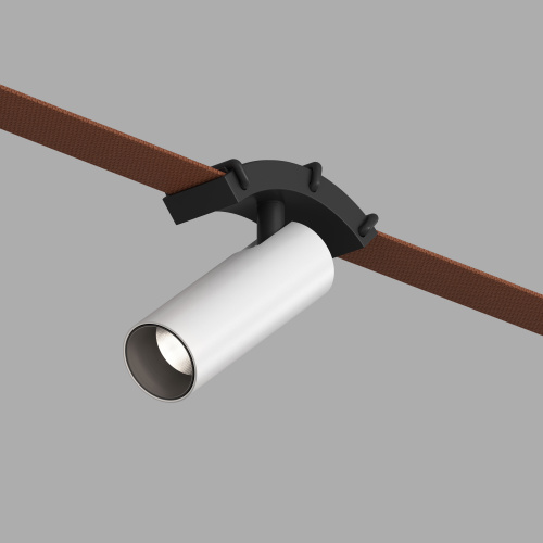 DK5546-BW+BK Поворотный светильник для трека-ремня Belty, серия Spot, со светодиодом, D35*L126.5мм, 48V DC, 7W, RA90, 30°, 4000K, IP20, белый с черным, алюминий фото 3