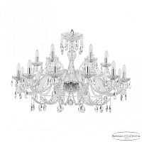 Люстра хрустальная 105/12+6/360 Ni Bohemia Ivele Crystal (Богемия Ивеле Кристалл)