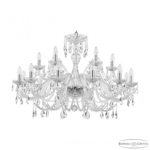 Люстра хрустальная 105/12+6/360 Ni Bohemia Ivele Crystal (Богемия Ивеле Кристалл) Люстра хрустальная 105/12+6/360 Ni Bohemia Ivele Crystal (Богемия Ивеле Кристалл)