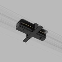 Коннектор прямой для однофазного встраиваемого шинопровода черный TRCM-1-I-BK