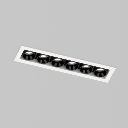 DK2514-WB Встраиваемый светильник SPACE со светодиодом L126mm 220V 10W 38° 4000К IP20 белый/черный алюминий