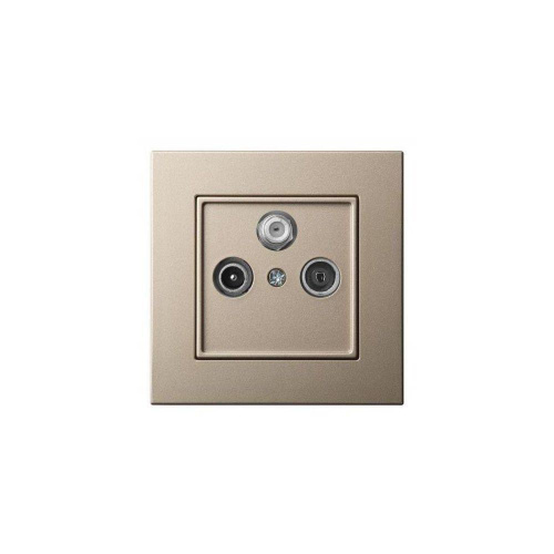 ТВ-розетка оконечная TV/R/SAT Liregus Epsilon шампань 28-3146 ТВ-розетка оконечная TV/R/SAT Liregus Epsilon шампань 28-3146