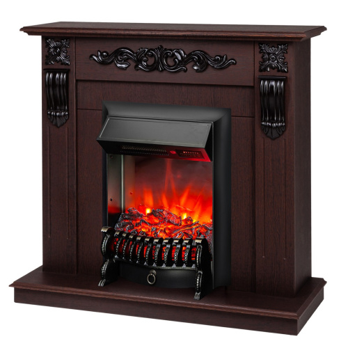 Электрокамин RealFlame Dominica DN орех с очагом Fobos Lux Black RC фото 2 Электрокамин RealFlame Dominica DN орех с очагом Fobos Lux Black RC фото 2