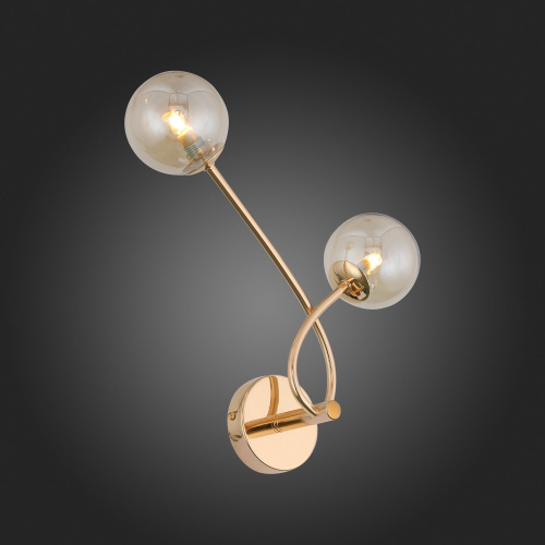 SL435.201.02 Бра ST-Luce Золотистый/Коньячный G9 2*3W PARLLAONE фото 3 SL435.201.02 Бра ST-Luce Золотистый/Коньячный G9 2*3W PARLLAONE фото 3