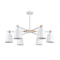 8097/6C MODERNI LN26 342 белый/белый металл, дерево/металл Люстра потолочная Е27 6*60W 220V ROSALINA